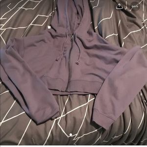 Forever 21 Purple cropped hoodie